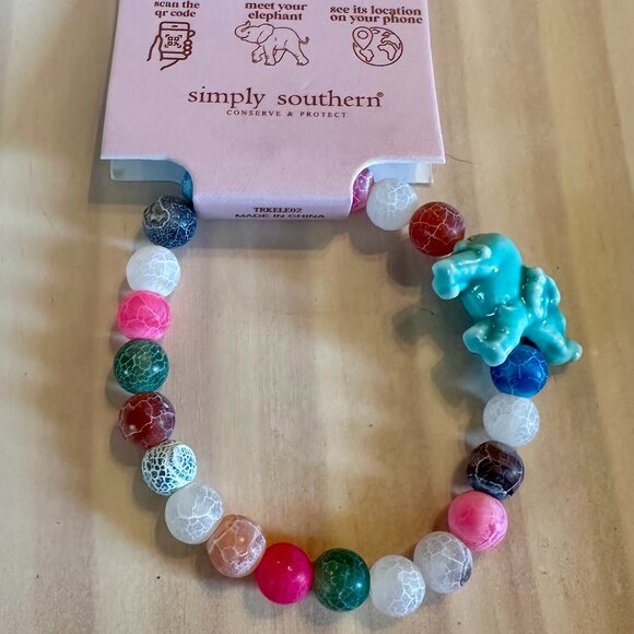 Multi Color Bead Elephant tracking Bracelet - Picture 1 of 1